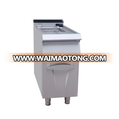 industrial kitchen equipment commercial single tank gas fryer deep fryer with cabinet