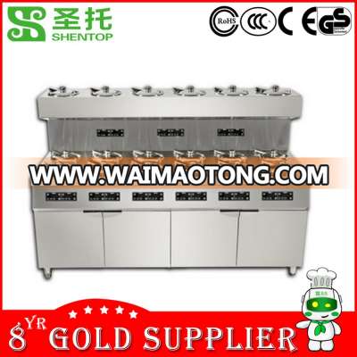 Shentop Baozaifan cooking machine Stainless Steel 18 ClayPot machine With Cabinet Stove for Restaurant BST-C18