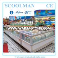 Supermarket Sliding Glass Door Ice Cream Freezer