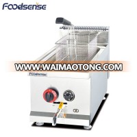 Stainless Steel Commercial Fryers ,1-Tank 1-Basket Gas Fryer, Fast Food Frying Equipment Industrial Fryer