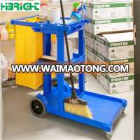 hospital Janitorial Cart hotel folding Janitor Cart housekeeping mop Cleaning trolley